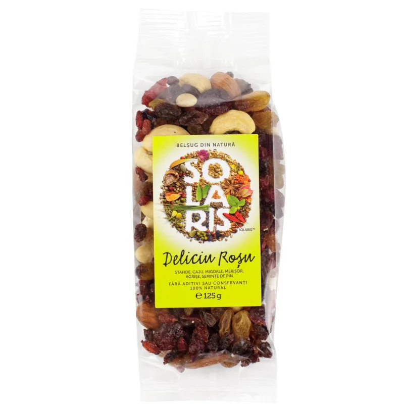 Amestec de fructe – deliciu rosu, 125g, Solaris — preț și oferte
