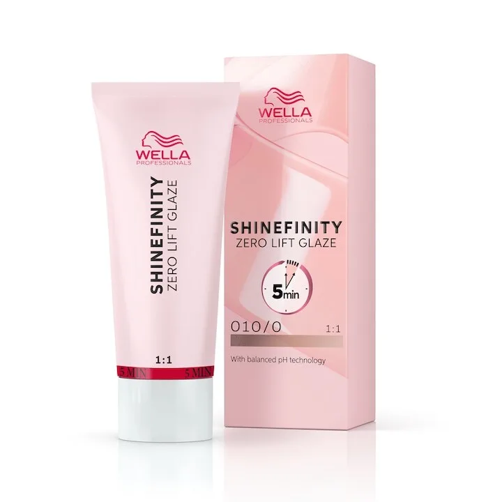Vopsea demi-permanenta Shinefinity Zero Lift Glaze 010/0 Blond luminos natural, 60 ml, Wella Professionals — preț și oferte