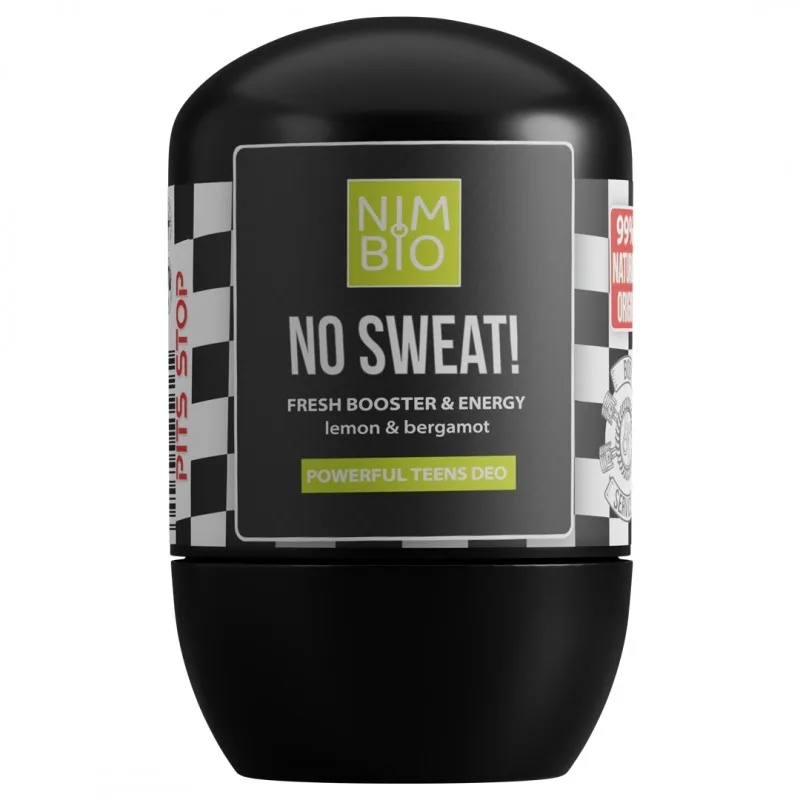 Deodorant natural roll-on pentru adolescenti No Sweat, 50ml, Nimbio — preț și oferte