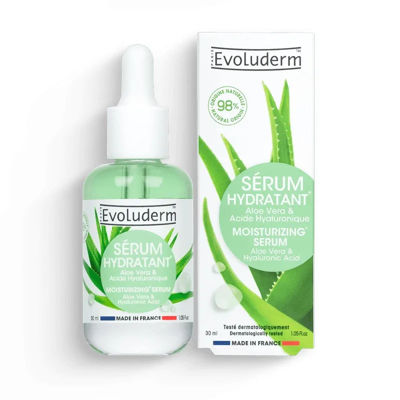 Ser hidratant cu aloe vera si acid hyaluronic, 30ml, Evoluderm — preț și oferte