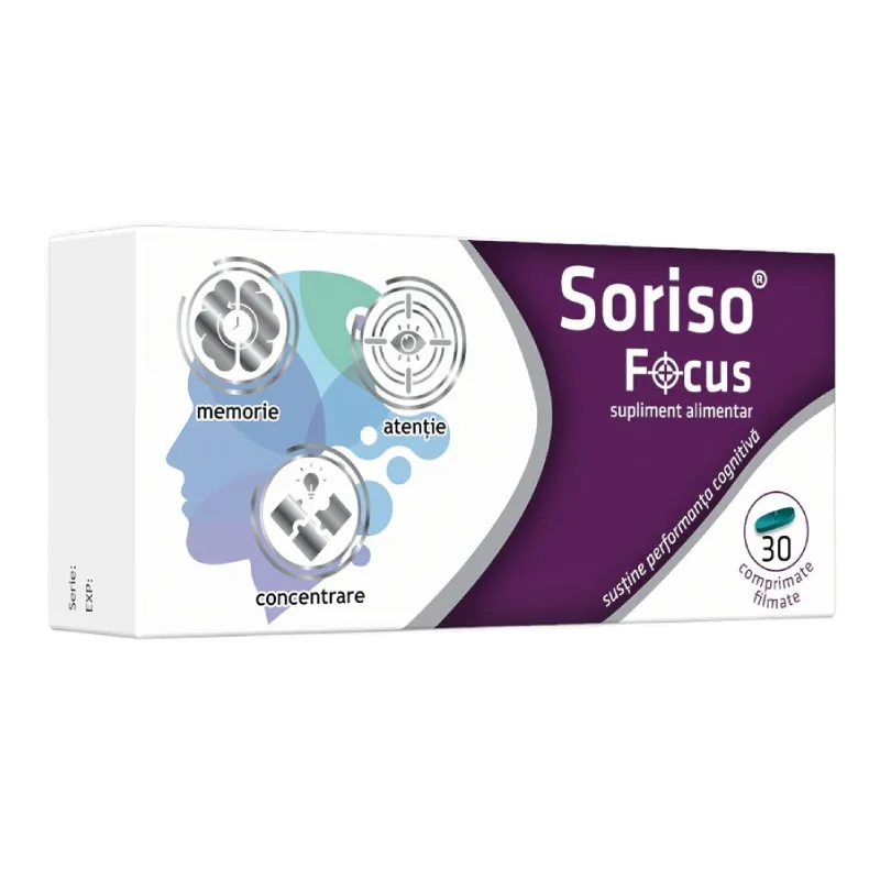 Soriso Focus, 30 comprimate, Antibiotice SA — preț și oferte