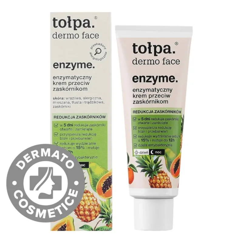 Crema pentru ten mixt si gras cu puncte negre Dermo Face Enzyme, 40ml, Tolpa — preț și oferte