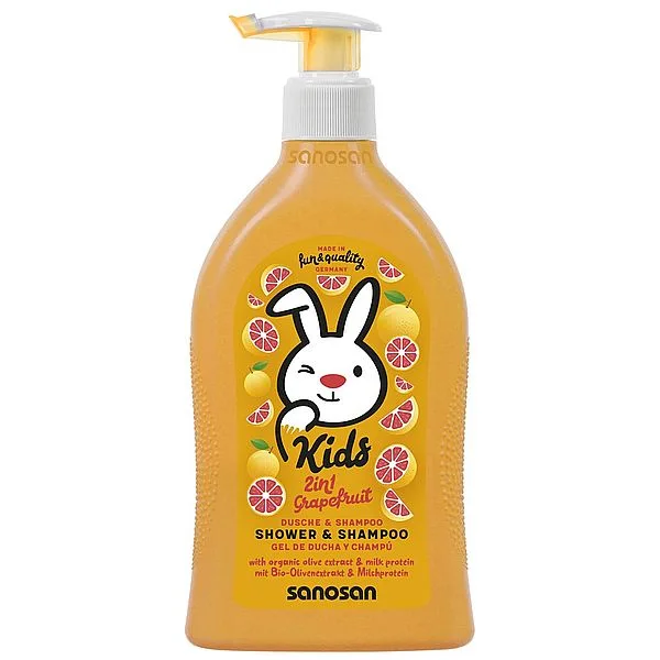 Gel de dus si sampon 2 in 1 cu aroma de grapefruit, Sanosan | 400 ml MANN&SCHRODER — preț și oferte