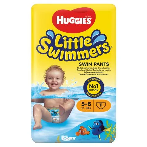 Little swimmers Nr.5-6 pentru 12-18kg, 11 bucati, Huggies — preț și oferte