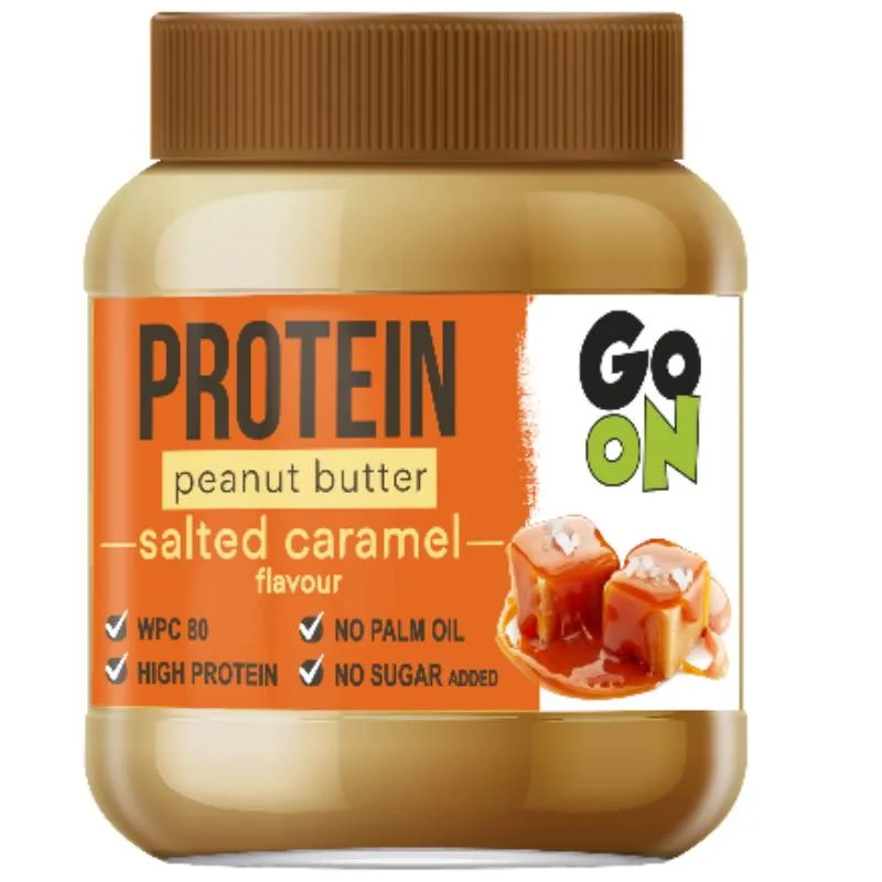Crema de arahide cu proteine si aroma de caramel sarat Go On, 350g, Sante — preț și oferte