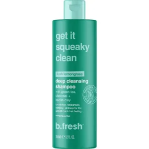 Sampon pentru par gras cu ceai verde si carbune activ Get It Squeaky Clean, 335ml, B.fresh