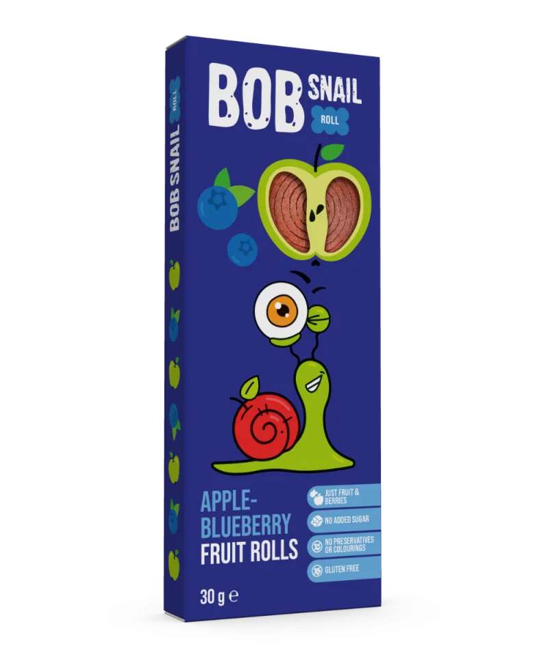 Rulou din mere si afine, 30g, Bob Snail — preț și oferte