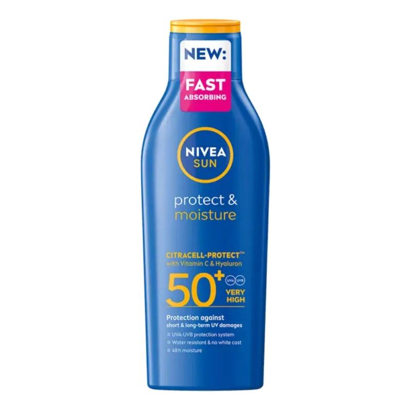Lotiune cu protectie solara SPF50+ Protect & Moisture, 200ml, Nivea — preț și oferte
