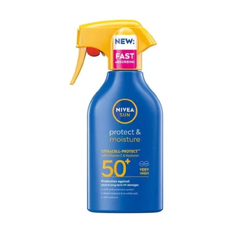 Spray de protectie solara SPF50+ Protect & Moisture, 270ml, Nivea — preț și oferte