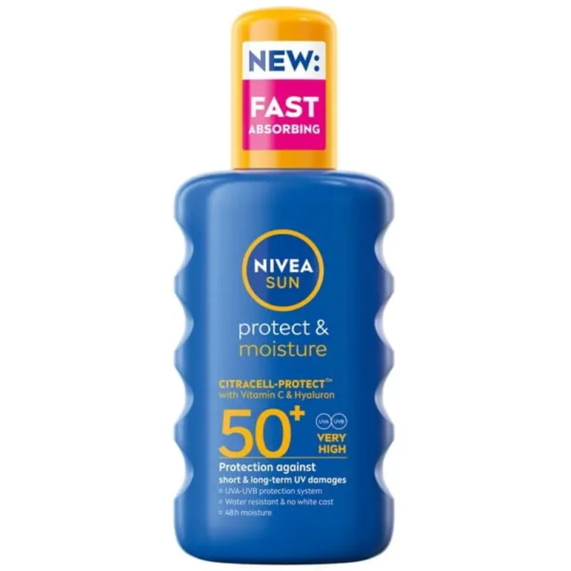 Spray pentru protectie solara cu SPF50+ Protect & Moisture, 200ml, Nivea — preț și oferte
