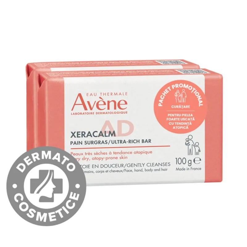 Sapun pentru peile uscata atopica Xeracalm, 2 x100g, Avene — preț și oferte
