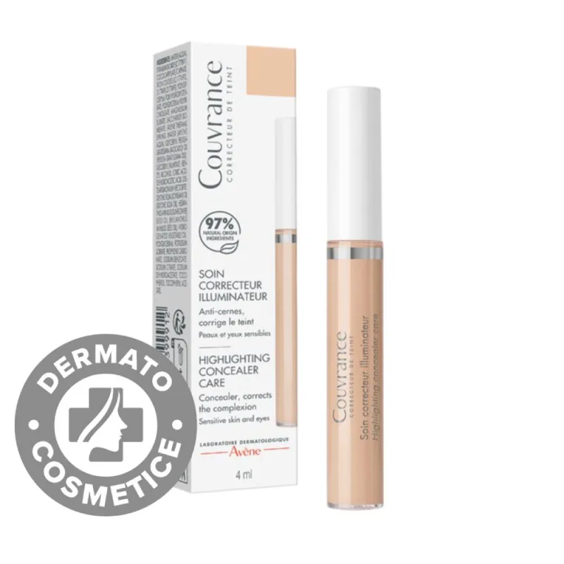 Corector iluminator pentru piele sensibila si rezistenta 12h Couvrance, 4ml, Avene — preț și oferte
