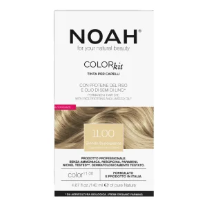 Vopsea de par naturala fara amoniac, 11.00 Blond Platinat, Color kit, 140 ml, Noah