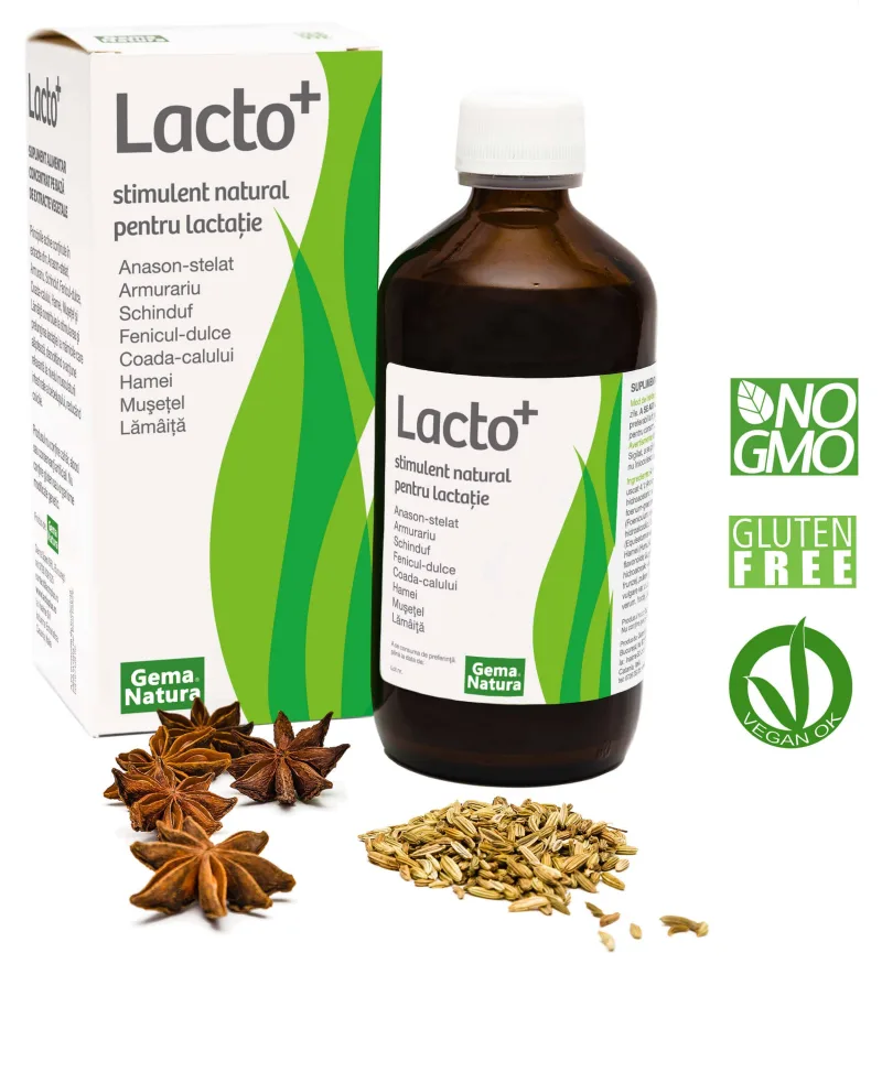 Lacto plus 250ml - stimulent natural pt lactatie - GemaNatura — preț și oferte