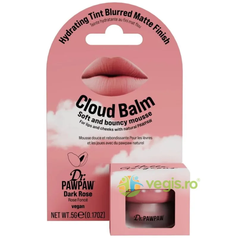 Balsam Tip Mousse pentru Buze si Obraji Finish Mat Estompat Cloud Balm Dark Rose 5g Dr.PAWPAW — preț și oferte