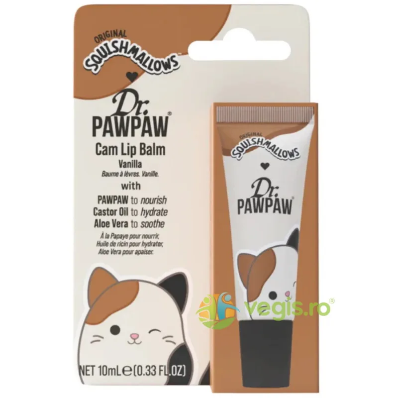 Balsam de Buze cu Extract de Papaya, Ulei de Ricin si Aloe Vera cu Aroma de Vanilie 10ml Dr.PAWPAW — preț și oferte