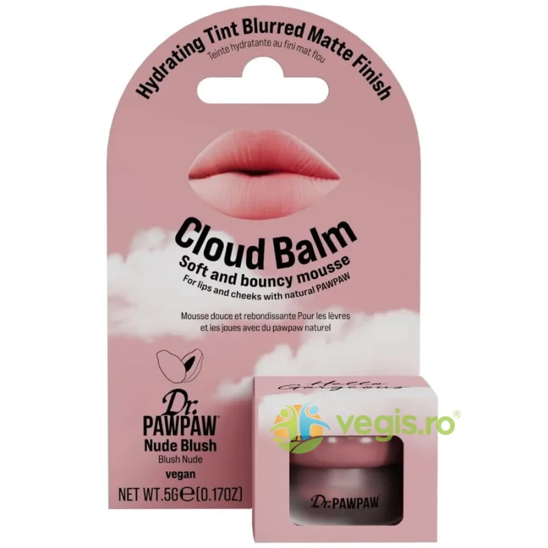 Balsam Tip Mousse pentru Buze si Obraji Finish Mat Estompat Cloud Balm Nude Blush 5g Dr.PAWPAW — preț și oferte