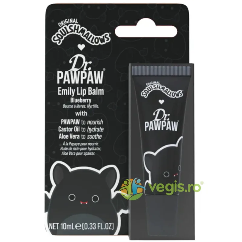 Balsam de Buze cu Extract de Papaya, Ulei de Ricin si Aloe Vera cu Aroma de Afine 10ml Dr.PAWPAW — preț și oferte