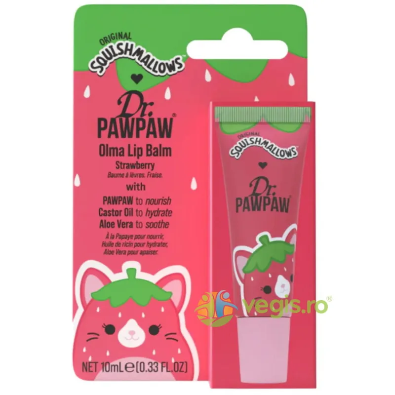 Balsam de Buze cu Extract de Papaya, Ulei de Ricin si Aloe Vera cu Aroma de Capsune 10ml Dr.PAWPAW — preț și oferte