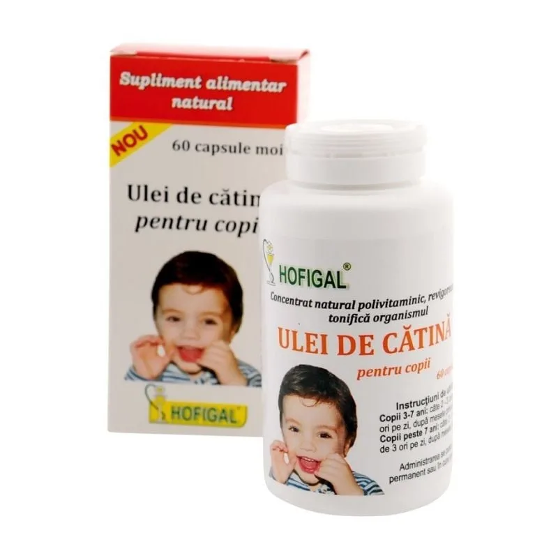 Ulei de catina pentru copii, 60 capsule, Hofigal — preț și oferte