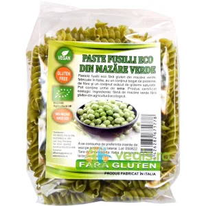 Paste Fusilli din Mazare Verde fara Gluten 250g