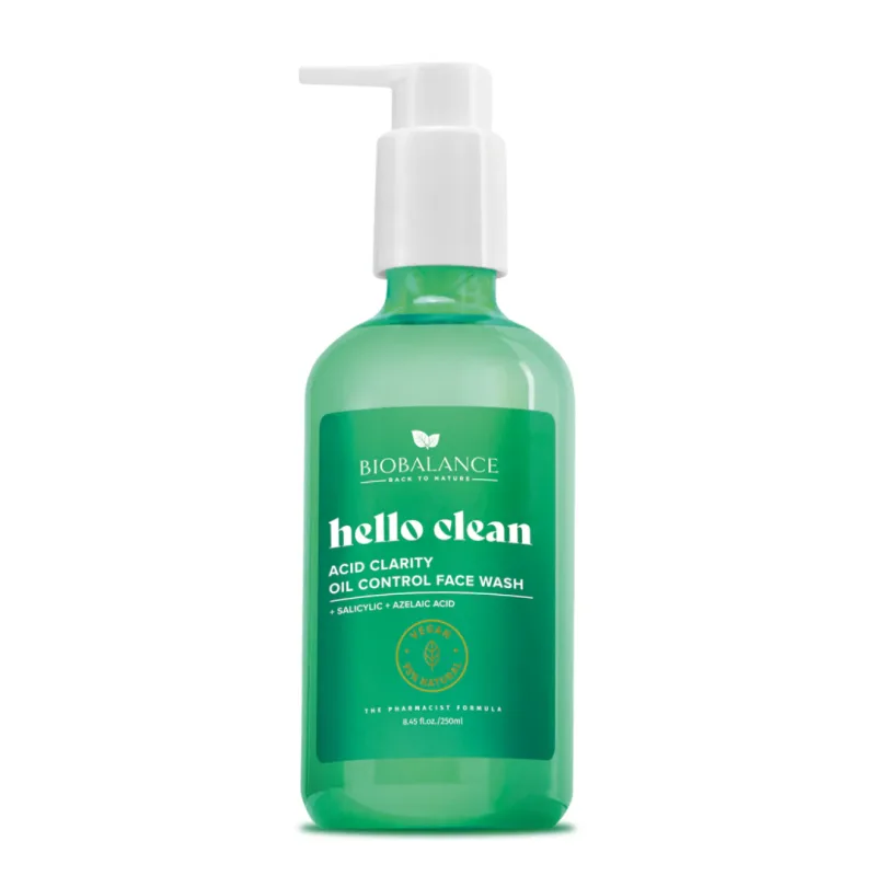 Gel de curatare cu Acid Salicilic + Acid Azelaic Hello Clean Acid Clarity, 250ml, Bio Balance — preț și oferte