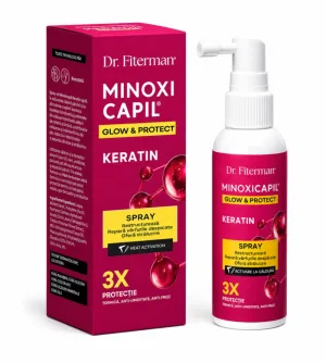 Spray impotriva caderii parului pentru femei Minoxicapil Keratin, 60ml, Fiterman