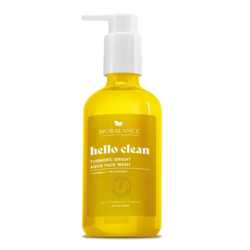 Gel de curatare cu Vitamina C + Extract de orez Turmeric Bright Hello Clean, 250ml, Bio Balance — preț și oferte