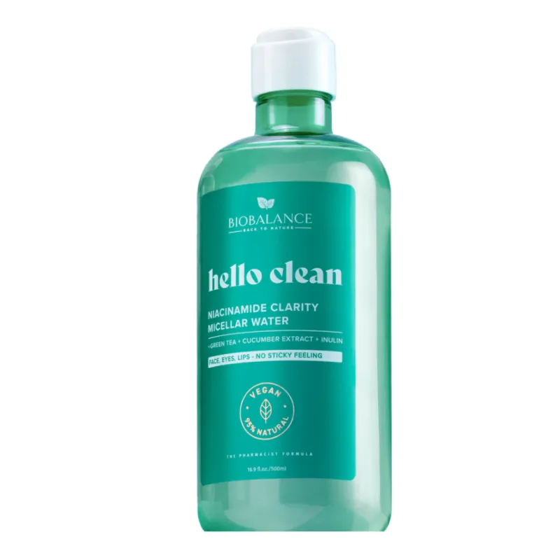 Apa micelara Niacinamide Clarity Hello Clean, 500ml, Bio Balance — preț și oferte