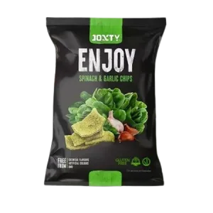 Chipsuri cu spanac si usturoi, 40g, Enjoy
