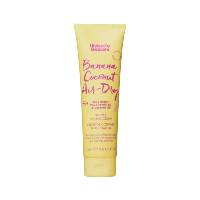 Crema styling fara caldura pentru parul cret Banana Coconut Air Dry, 150ml, Umberto Giannini — preț și oferte