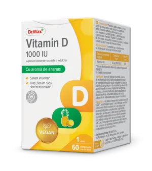 Dr.Max Vitamin D 1000UI, 60 comprimate masticabile