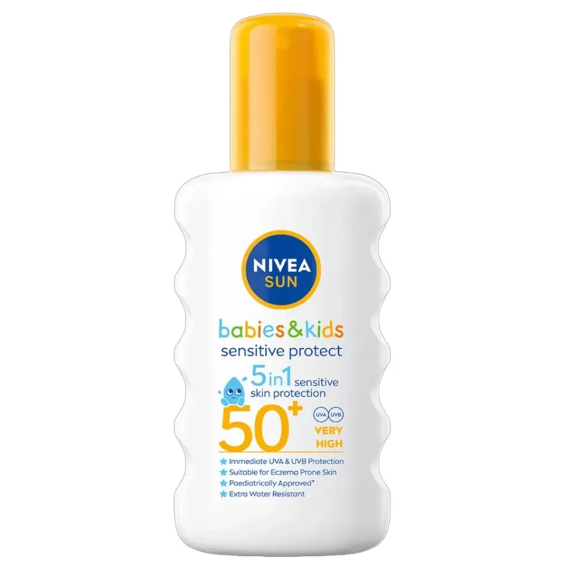 Spray pentru copii cu protectie solara SPF 50+ Sun Sensitive Protect, 200ml, Nivea — preț și oferte
