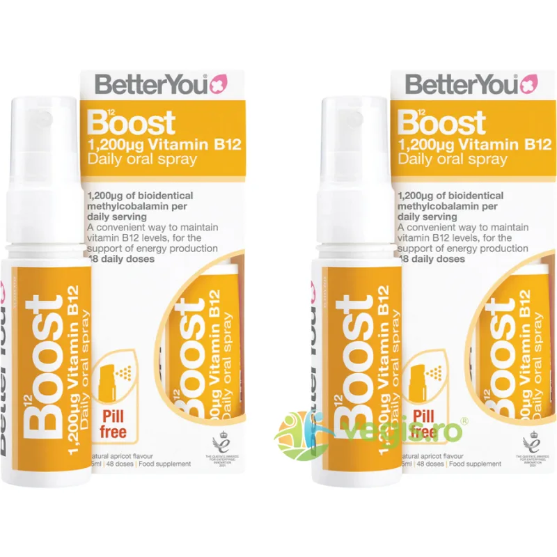 Pachet Boost B12 Spray Oral 25ml + 25ml BETTER YOU — preț și oferte