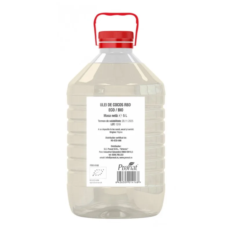 Ulei de Cocos RBD Ecologic/Bio 5L PRONAT — preț și oferte