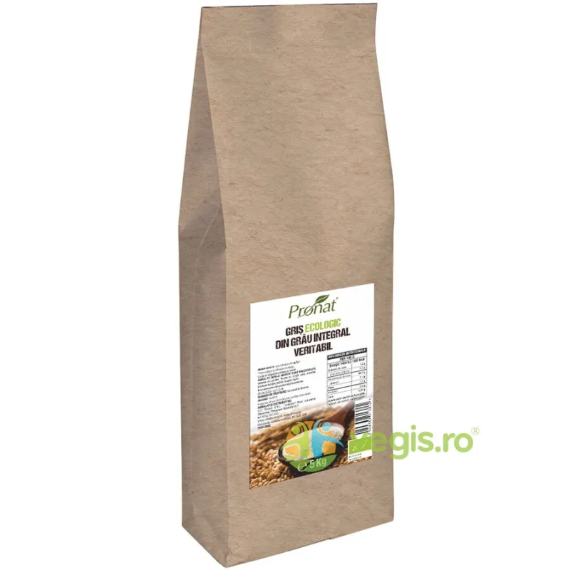 Gris din Grau Integral Veritabil Ecologic/Bio 5kg PRONAT — preț și oferte