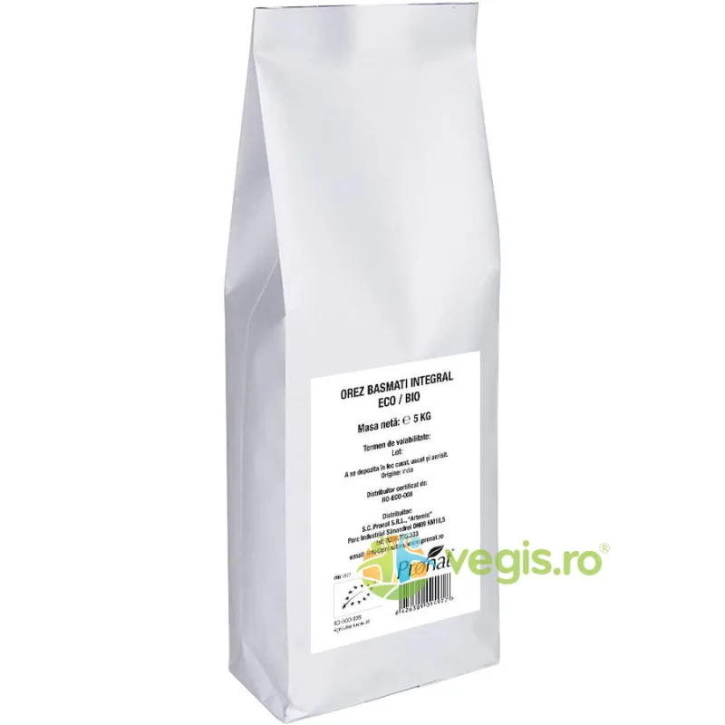 Orez Integral Basmati Ecologic/Bio 5kg PRONAT — preț și oferte
