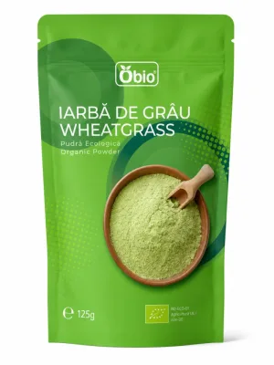 Iarbă de Grâu Pulbere ECO, 125 g, Obio