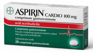 Aspirin Cardio 100 mg, 28 Comprimate Gastrorezistente, Bayer