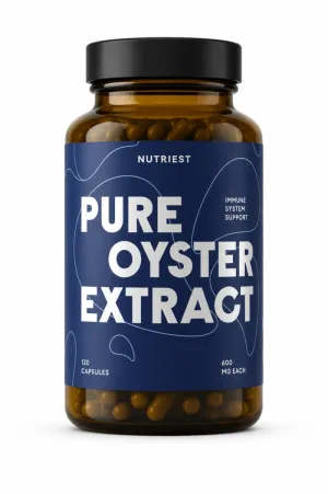 Extract din Stridii Liofilizate (Pure Oyster Extract), 120 Capsule, Nutriest