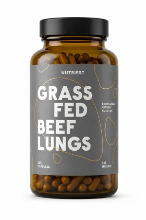 Plămâni de Vită Liofilizați Grass Fed (Beef Lungs), 240 Capsule, Nutriest
