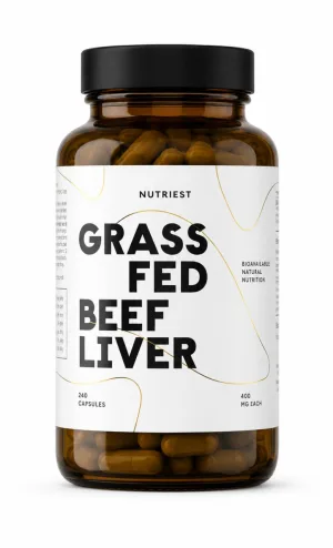 Ficat de Vită Grass Fed (Beef Liver), 240 Capsule, Nutriest