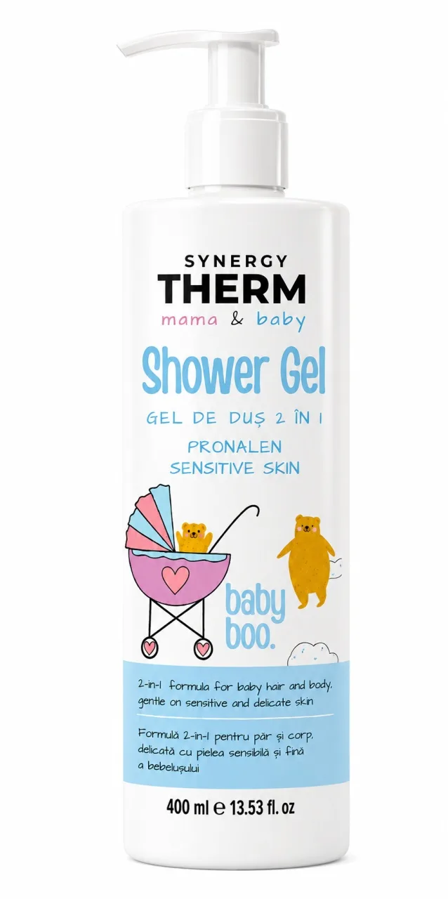 Gel de Duș 2 în 1 pentru Bebeluși Mama & Baby, 400 ml, Synergy Therm — preț și oferte