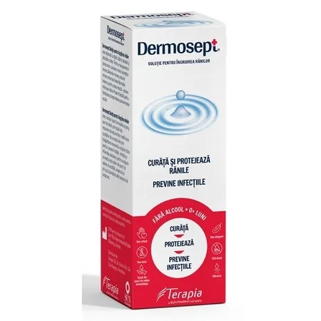 Dermosept Soluție pentru Îngrijirea Rănilor Spray, 250 ml Terapia — preț și oferte