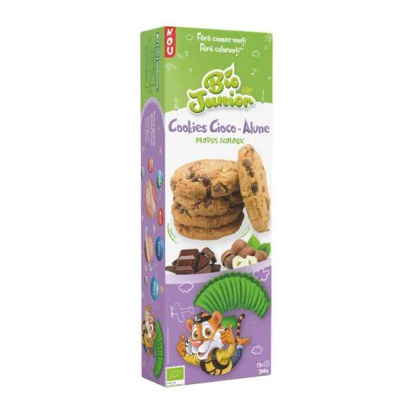 Cookies cu ciocolata si alune, 200g, Bio Junior — preț și oferte