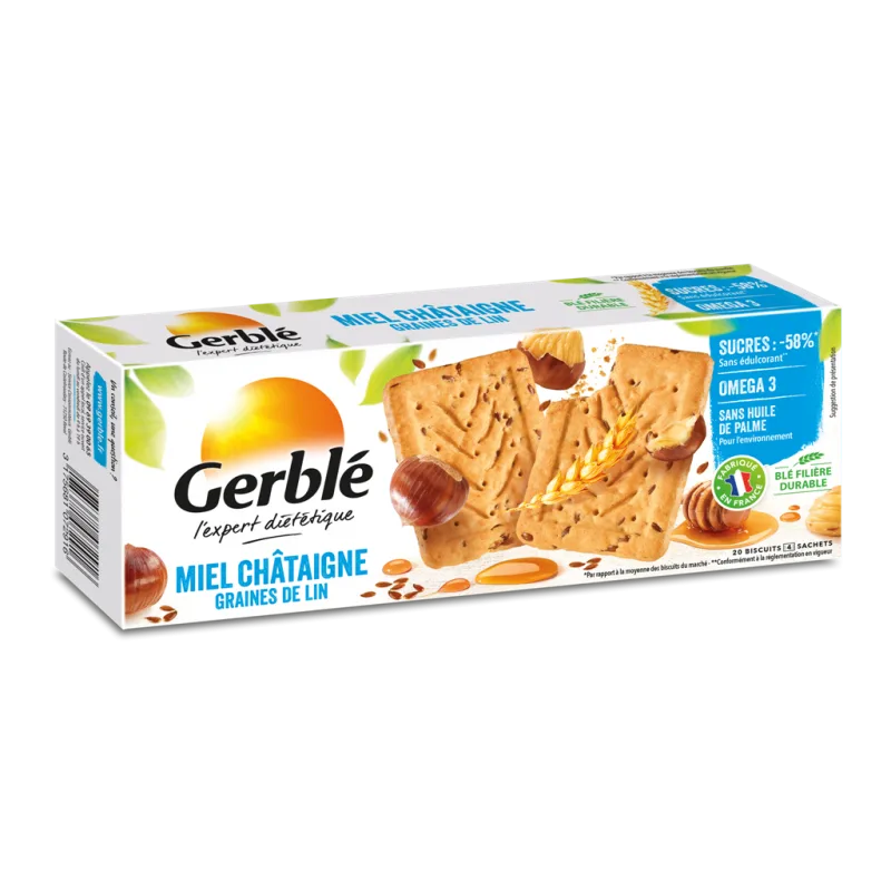 Biscuiti cu miere si castane, 200g, Gerble Expert Dietetic — preț și oferte