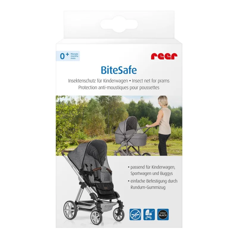 Plasa de insecte pentru caruciorul bebelusilor neagra, 1 bucata, Reer — preț și oferte