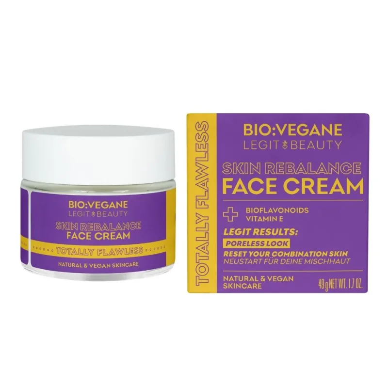 Crema de fata reechilibranta, Totally Flawless, 50 ml, Bio:Vegane Legit Beauty — preț și oferte