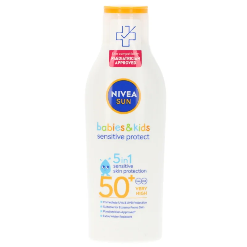 Lotiune de protectie solara pentru copii Babies & Kids Sensitive SPF50, 200ml, Nivea — preț și oferte
