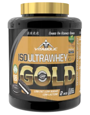 ISO UltraWhey Gold cu aroma Black Cookies, 2kg, Vitabolic